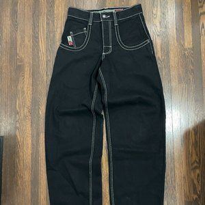 - JNCO Jeans - 169 Low Down. 20". Jet Black.  28 x 32